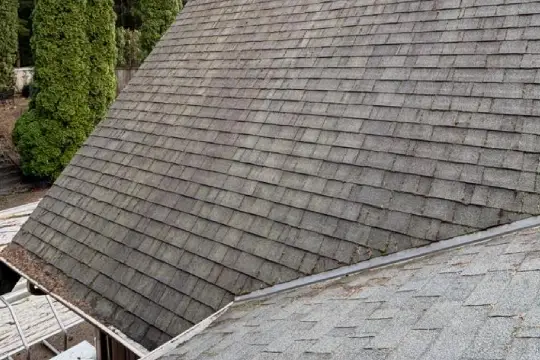 Clean roof after soft washing in Surrey BC